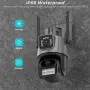 Двойна Smart WiFi безжична IP 6MPX камера 15108 + Подарък Карта памет HIKSEMI NEO 64GB 24369, снимка 2