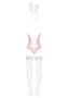 Секси костюм на зайче Bunny pink Obsessive, снимка 4