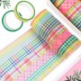 6 ролки декоративнo тиско хартия Washi tape ленти за опаковане занаяти декорация, снимка 3