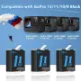 KUNLUN Hero 12/11/10/9 батерии 3 броя + 3-канално USB зарядно 1800mAh, снимка 2
