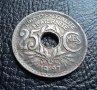 Стара монета 25 сантима 1927 г. Франция - топ !, снимка 1 - Нумизматика и бонистика - 42219310
