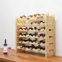ПРОМОЦИЯ Стойка за вино от естествена дървесина ( 48 бутилки ) 10BFLCBY-WS6848M, снимка 3