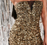 ЛИКВИДАЦИЯ! Уникална бална рокля с пайети коктейл Alessa Avin Cliche, снимка 4