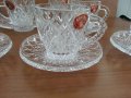 Кристални чаши за кафе чай Бохемия чехословакия, снимка 7
