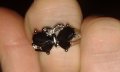 Ексклузивен пръстен-пеперуда с черен сапфир, снимка 7