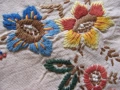 Винтидж ленена възглавница -ръчна бродерия, 58х45см., снимка 5