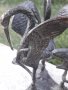 Бронзова статуетка на птици жерави, снимка 5