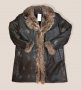 Мъжко дълго палто от естествена кожа с естествен косъм, снимка 1 - Якета - 33874068