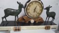 Часовник с бронзови фигури на елени, снимка 4