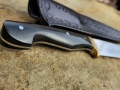 Ръчно изработен нож Черен Текстолит, снимка 4