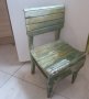 Старо детско дървено столче, стол за дете - стар, снимка 3