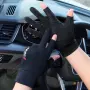 Черни дишащи ръкавици за велосипед комплект 2 броя, снимка 2