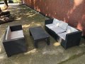 Градински к-т диван 3+2 с маса, снимка 1 - Дивани и мека мебел - 42157828