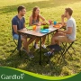 Къмпинг маса с 4 стола – дървена сгъваема маса за къмпинг тип куфар, снимка 9