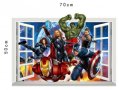 Avengers Отмъстителите Капитан Америка Хълк Айрън прозорец самозалепващ стикер лепенка за стена, снимка 1 - Други - 31557276