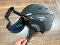 Скиорска каска Uvex, размер 55-59см + очила slokker, снимка 10