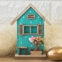 Великденска настолна дървена декоративна къща, 12x4x16 см_1248344, снимка 1