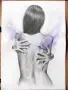 Картина "Grow your wings" Рисунка с молив, снимка 2