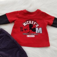 Джинси Zara и блуза Мики Маус 3-6 месеца - ватирани, снимка 2 - Бебешки блузки - 30628696
