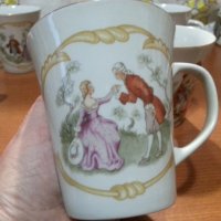 Стар полски порцелан чаши за чай , снимка 2 - Антикварни и старинни предмети - 44343914