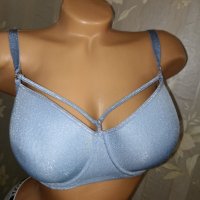 Marlies Dekkers 80 D- Перфектен сутиен с формовани чашки с банел в пастелносиньо и сребристо , снимка 7 - Бельо - 42788841