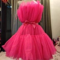  Официална Розова рокля с тюл Кендал Avin Alessa Cliche бал кръщене prom , снимка 9 - Рокли - 27432278