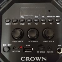 Преносима аудио система Crown gtb- 4212h, снимка 4 - Аудиосистеми - 37061066