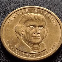 Възпоменателна монета 1 долар THOMAS JEFFERSON 3 президент на САЩ (1801-1809) за КОЛЕКЦИЯ 38066, снимка 1 - Нумизматика и бонистика - 40765837