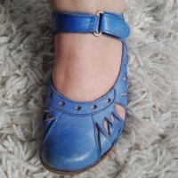 Страхотен син цвят обувки естествена кожа , снимка 8 - Дамски ежедневни обувки - 37096909