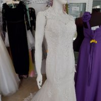 сватбена булчинска рокля тип русалка дантела, снимка 3 - Сватбени рокли - 33771063