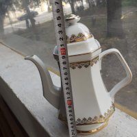 Чайник немски порцелан с позлата, снимка 7 - Антикварни и старинни предмети - 40074025