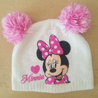 Комплект шапка, шал и ръкавици на Мини Маус, снимка 1 - Бебешки шапки - 40117814