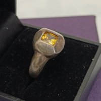 Красив сребърен пръстен с естествен камък #КТ54, снимка 4 - Пръстени - 44404233