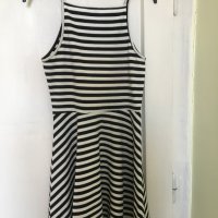 Черно-бяла лятна рокля райе H&M, размер 38, снимка 3 - Рокли - 37340741
