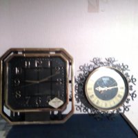 Часовници за стена,електромеханични марка,,Янтарь" и ,,Аjanta"., снимка 1 - Антикварни и старинни предмети - 40532949
