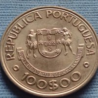 Монета 100 ескудос 1989г. Португалия КОРАБИ ILHAS CANARIAS 34330, снимка 1 - Нумизматика и бонистика - 42711192
