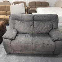 Сив диван двойка от велур, снимка 1 - Дивани и мека мебел - 39676226