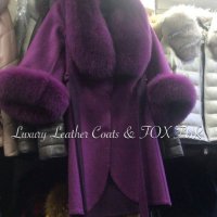 Луксозни дамски палта от естествена кожа и естествен косъм лисица, снимка 6 - Якета - 35487273