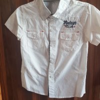 Бяла риза с къс ркав за 4г, снимка 1 - Детски ризи - 30050261