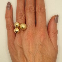 Дамски златни пръстени  с топчета  -14К, снимка 2 - Пръстени - 38938745
