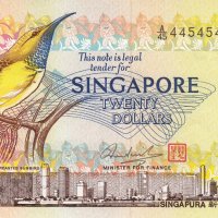 ❤️ ⭐ Сингапур 1979 20 долара рядка UNC нова ⭐ ❤️, снимка 2 - Нумизматика и бонистика - 37285923