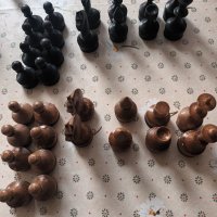 Дървен комплект за шах среден, снимка 1 - Шах и табла - 42212959