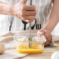 Въртяща се метална бъркалка за яйца и сосове, снимка 4 - Прибори за хранене, готвене и сервиране - 39518554
