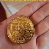 Колекционерска Позлатена биткойн монета сувенири за познавачи на Bit Coin криптовалутата метална физ, снимка 10 - Нумизматика и бонистика - 42191891