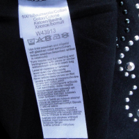 4XL Нова блуза с кристални капси в черно, снимка 6 - Туники - 44784084