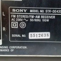 Ресивър SONY STR-DE435 -1, снимка 3 - Ресийвъри, усилватели, смесителни пултове - 30268295