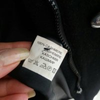Черно палто кашмир кашмирено М Л размер , снимка 4 - Палта, манта - 29138063