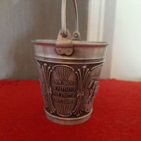 Чаша за лед никел немска старинна , снимка 2 - Антикварни и старинни предмети - 38536179