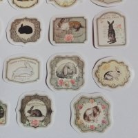 Скрапбук стикери за декорация планер зайчета - 15 бр /комплект , снимка 2 - Други - 38216072