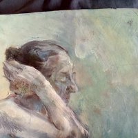Манол Панчовски маслена картина голо женско тяло , снимка 9 - Картини - 38545546